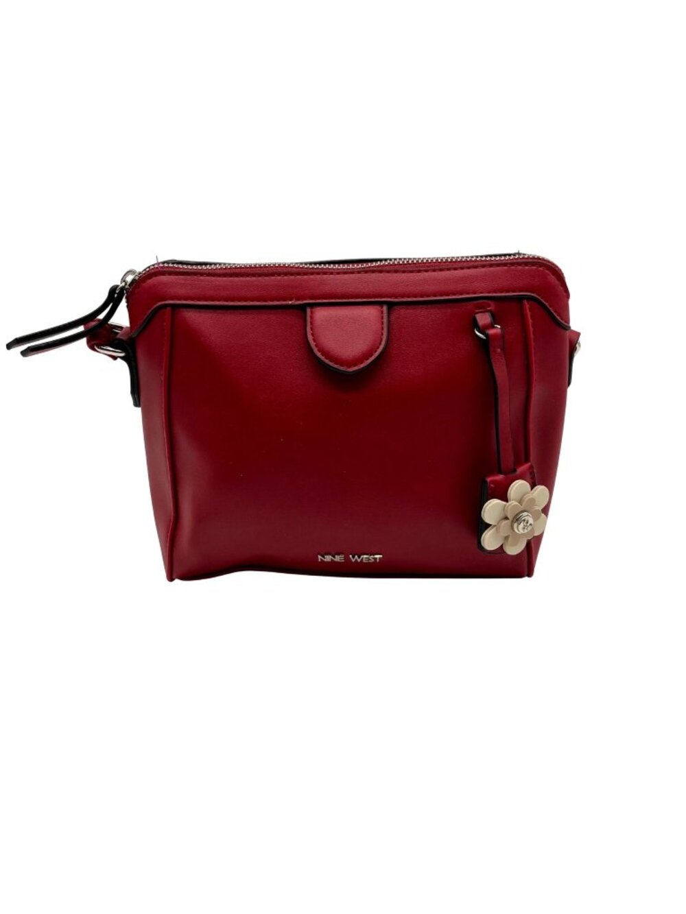 Nine West Red Faux Leather Crossbody